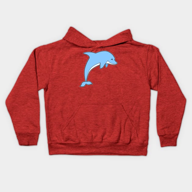 Baby Cute Dolphin Kids Hoodie by Imutobi